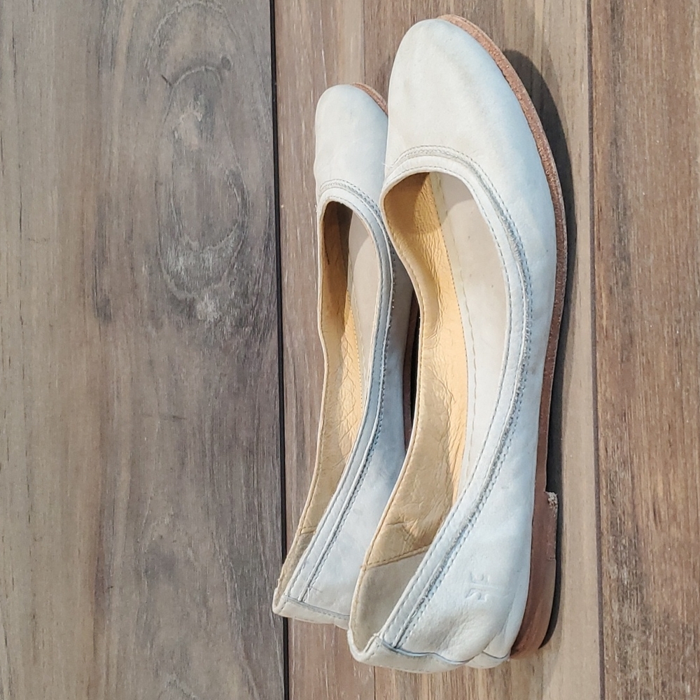 Frye Women Burnish Nubuck Leather Slip on Ballet Flats shoes sz 7.5B